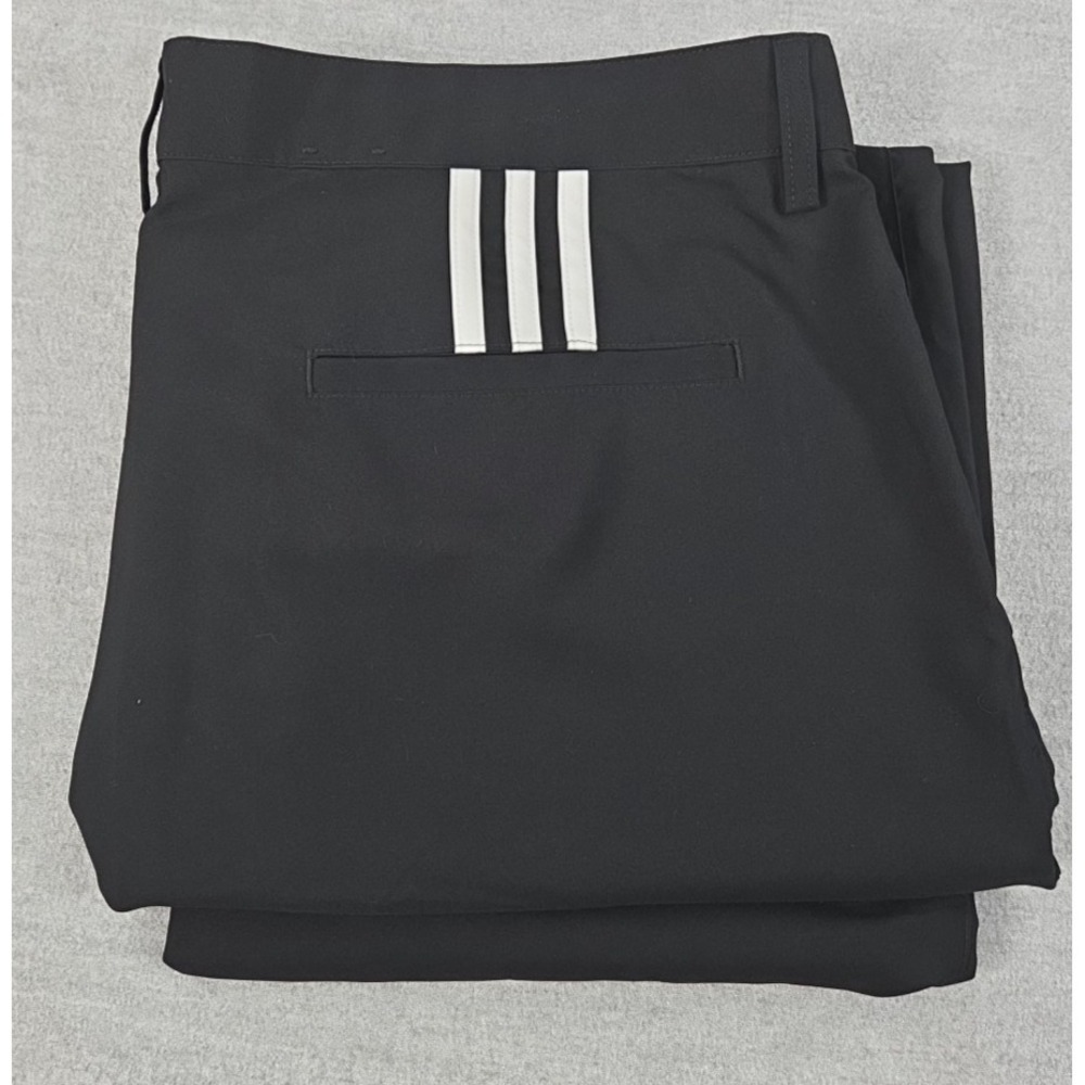Adidas Mens 38x32 Climalite Black Straight Leg Golf Pants Active Comfort Logo